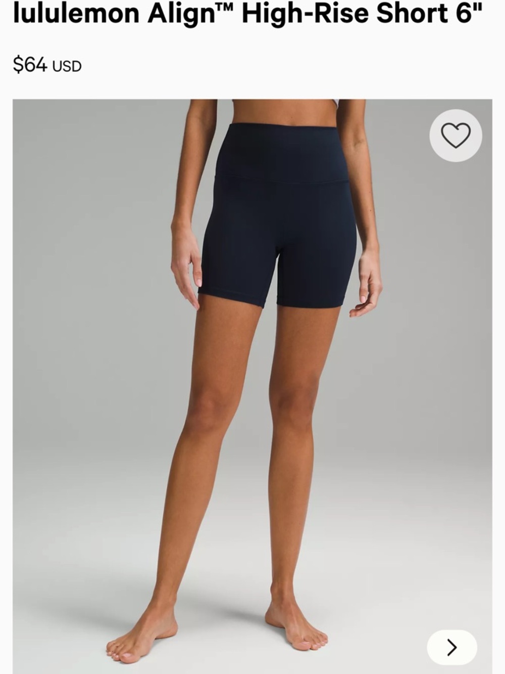 lululemon athletica Align High-Rise 6" Shorts - True Navy